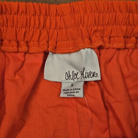 Anthropologie Chloe Oliver Festival shorts Red S Bold Boho Fringe Vacation NWT - Picture 4 of 11